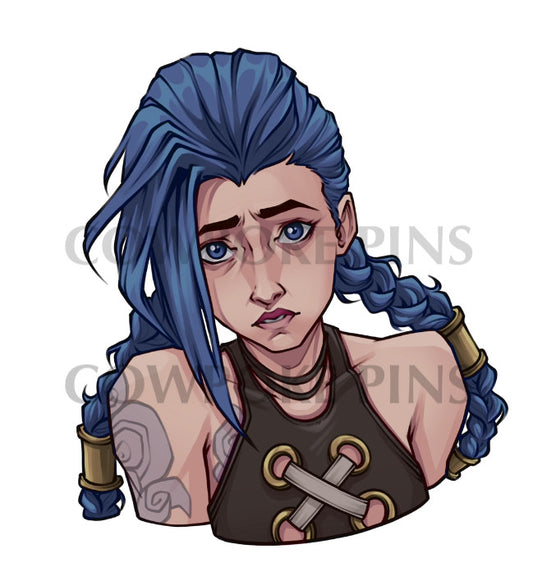 PREORDER - Blue Eye Jinx Arcane 2" Enamel Pin